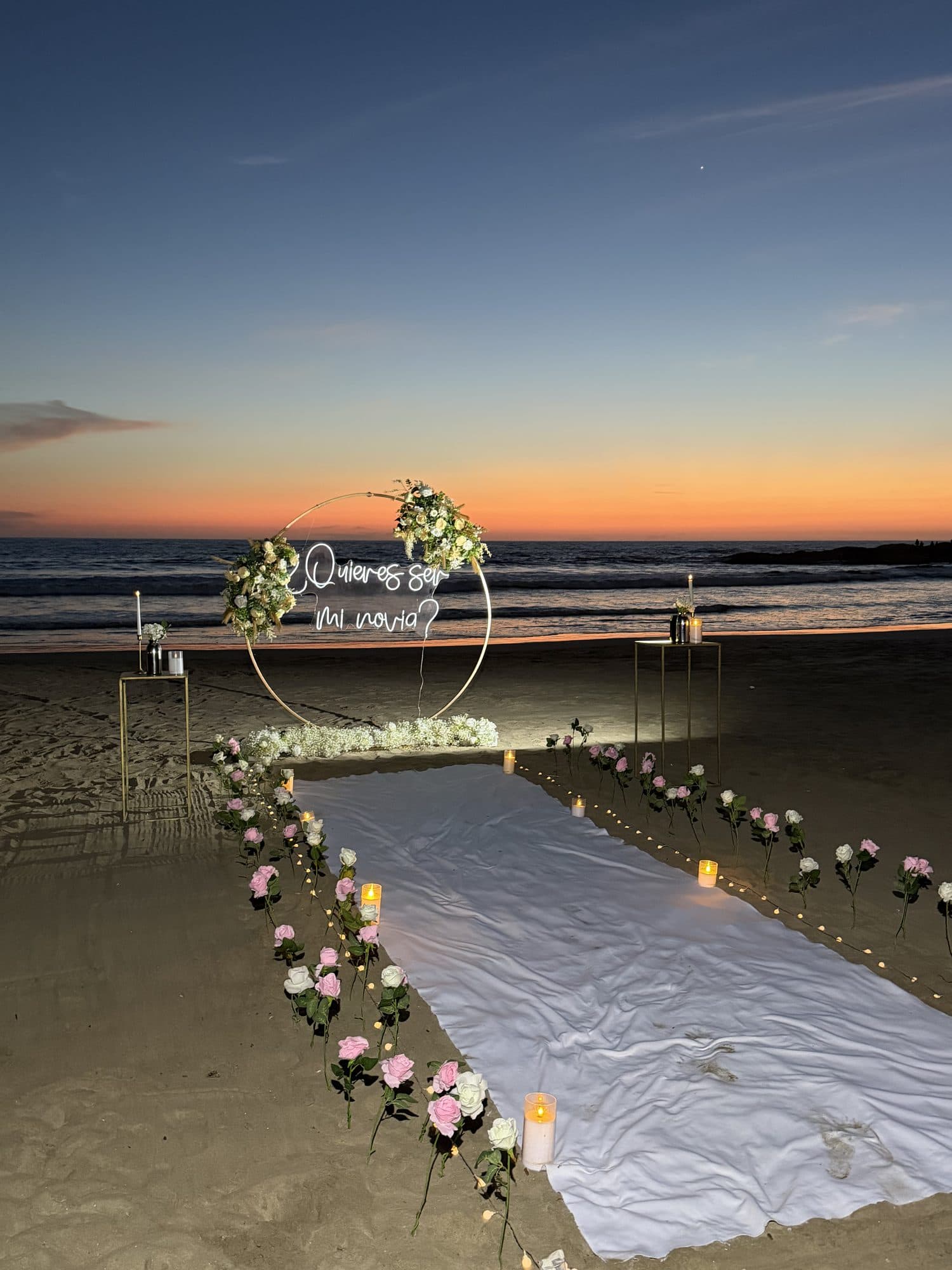 Camino de Rosas al Atardecer (Playa)