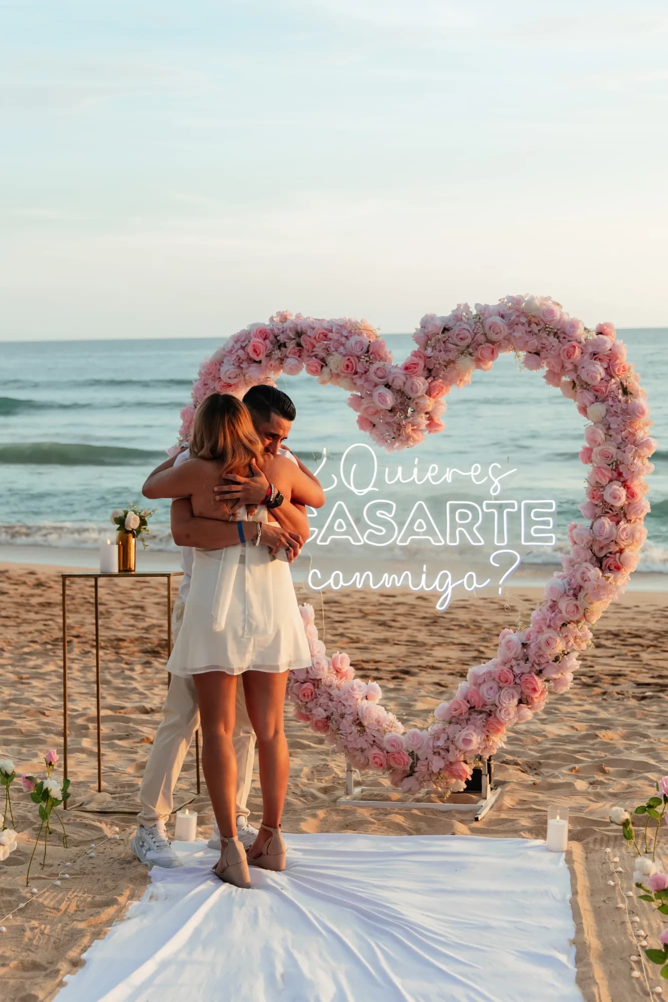 Corazón de Rosas Rosa