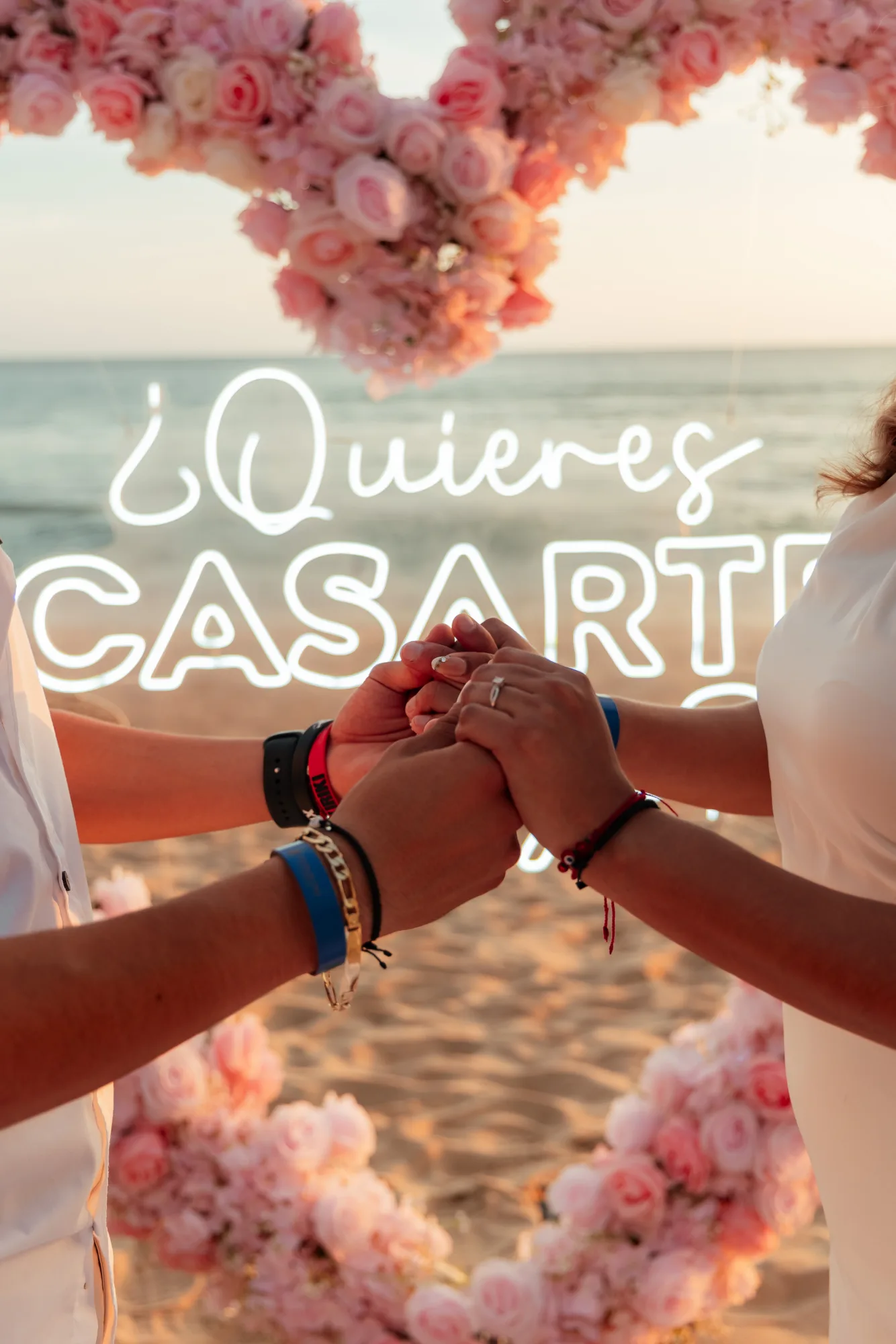 Corazón de Rosas Rosa