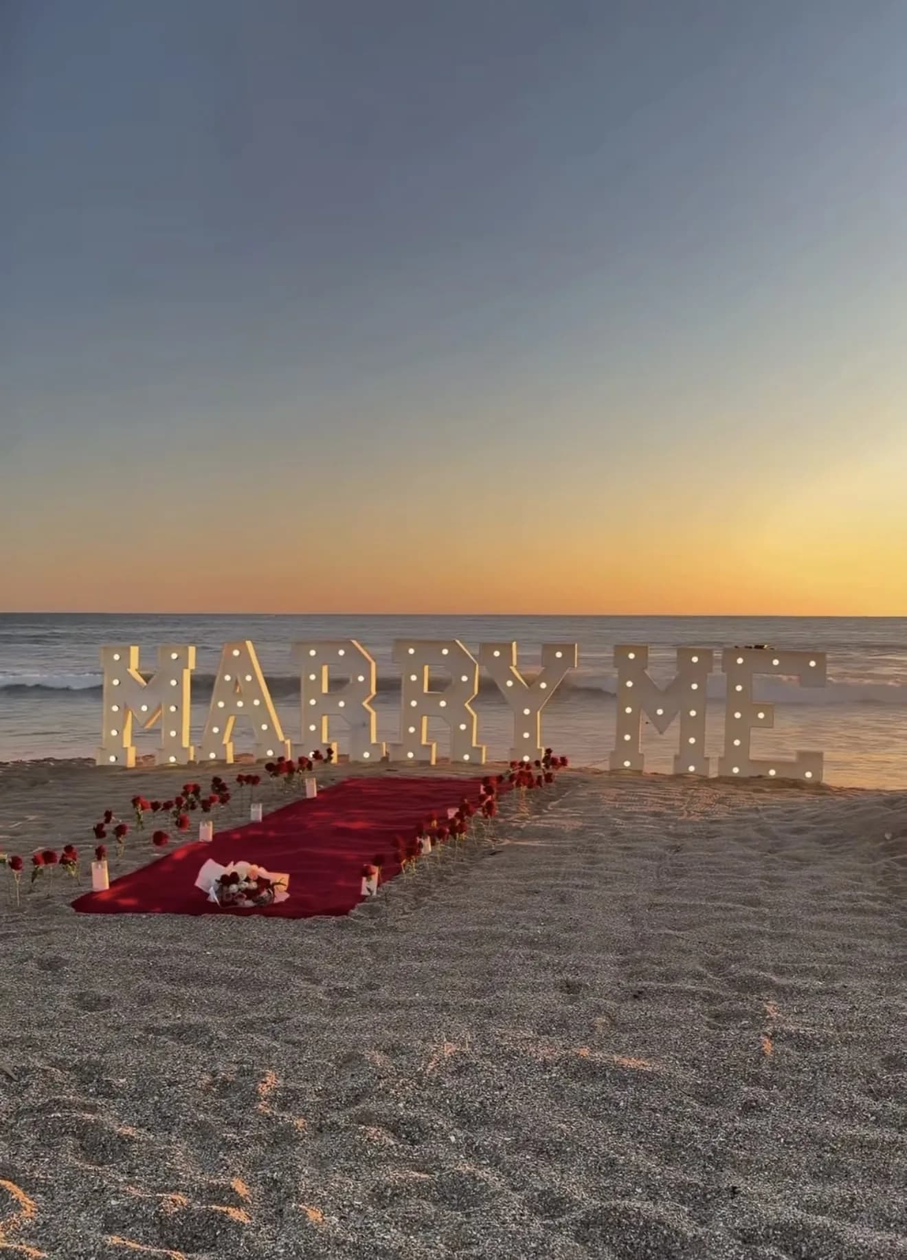 Large Letters “Marry Me”